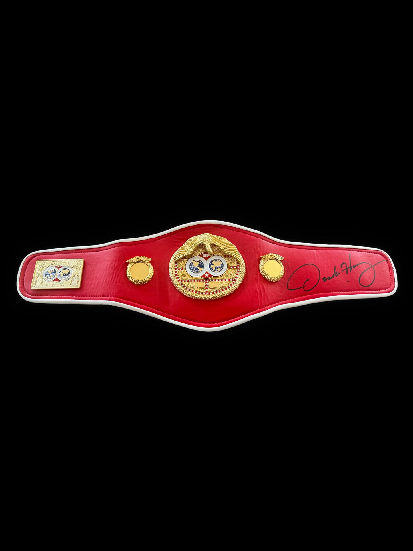 Oscar De La Hoya Hand Signed Mini IBF Championship Belt
