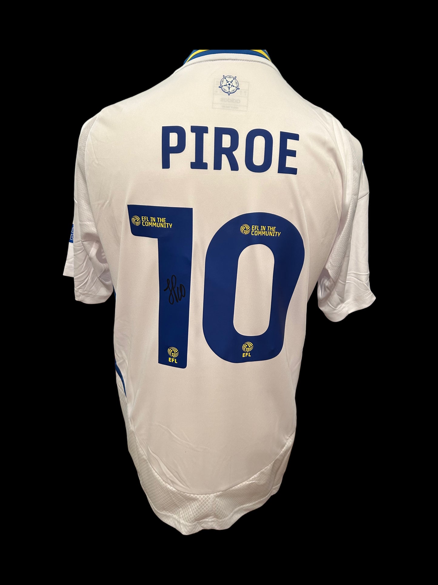 Joel Piroe Leeds United 2024-25 Hand Signed Home Shirt