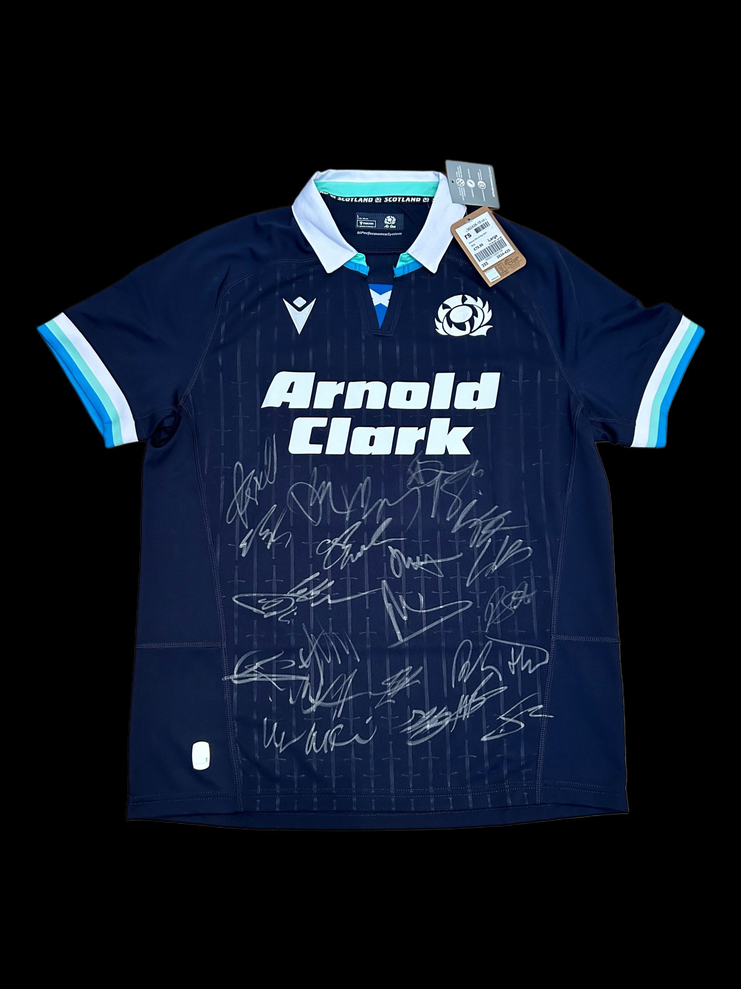 Scotland Rugby 2024-25 Hand Signed Squad Home Shirt 2