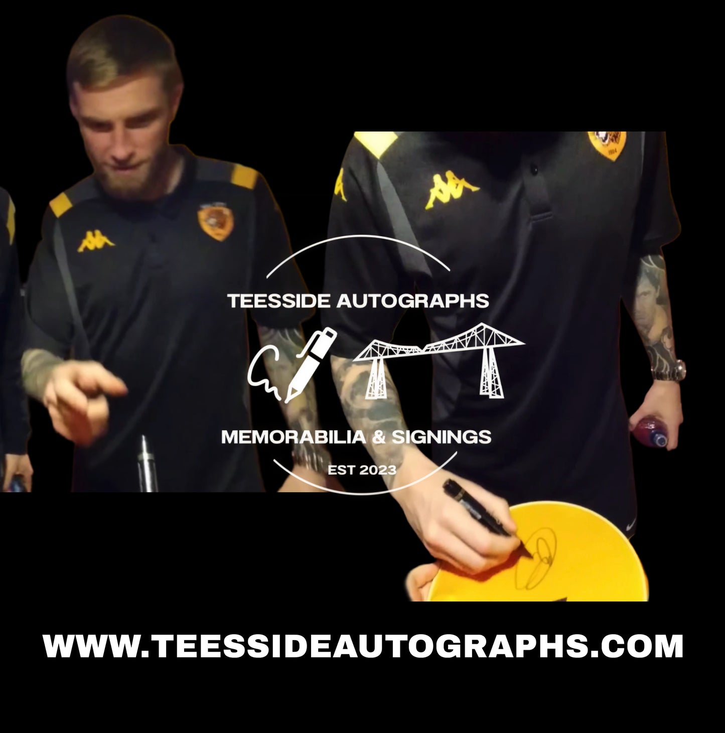 Oil McBurnie Hull City 2025-26 Hand Signed Home Shirt