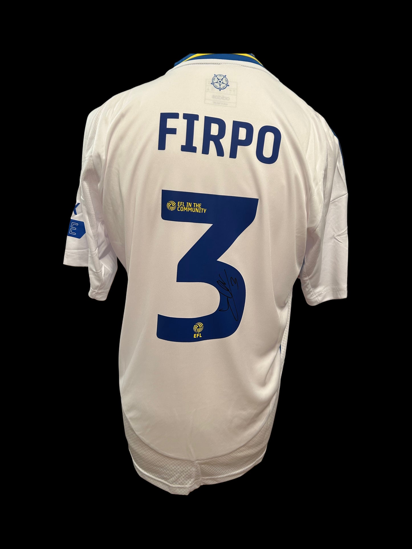 Junior Firpo Leeds United 2024-25 Hand Signed Home Shirt
