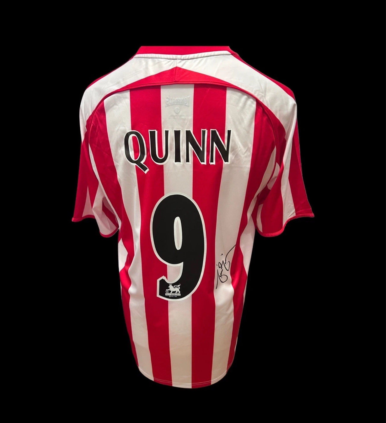 Niall Quinn Sunderland 2005-07 Hand Signed Home Shirt