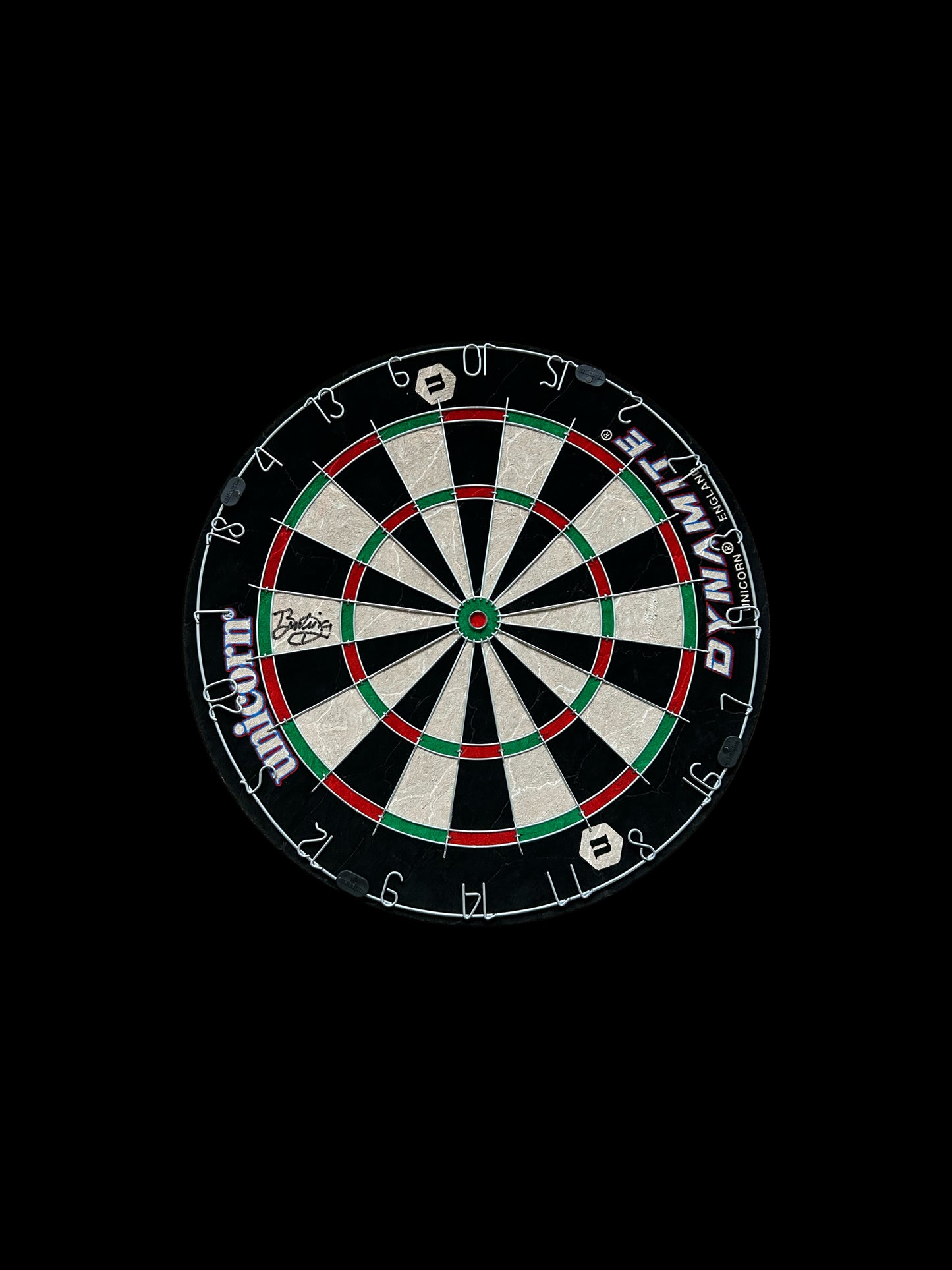 Stephen “The Bullet” Bunting Hand Signed Dart Board