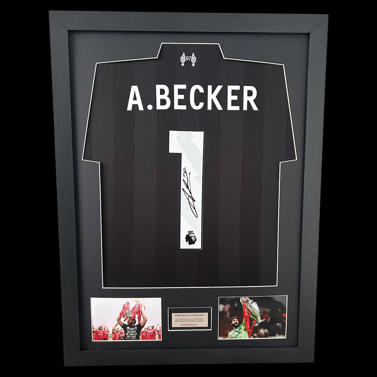 Alisson Becker Liverpool FC Hand Signed FRAMED Shirt