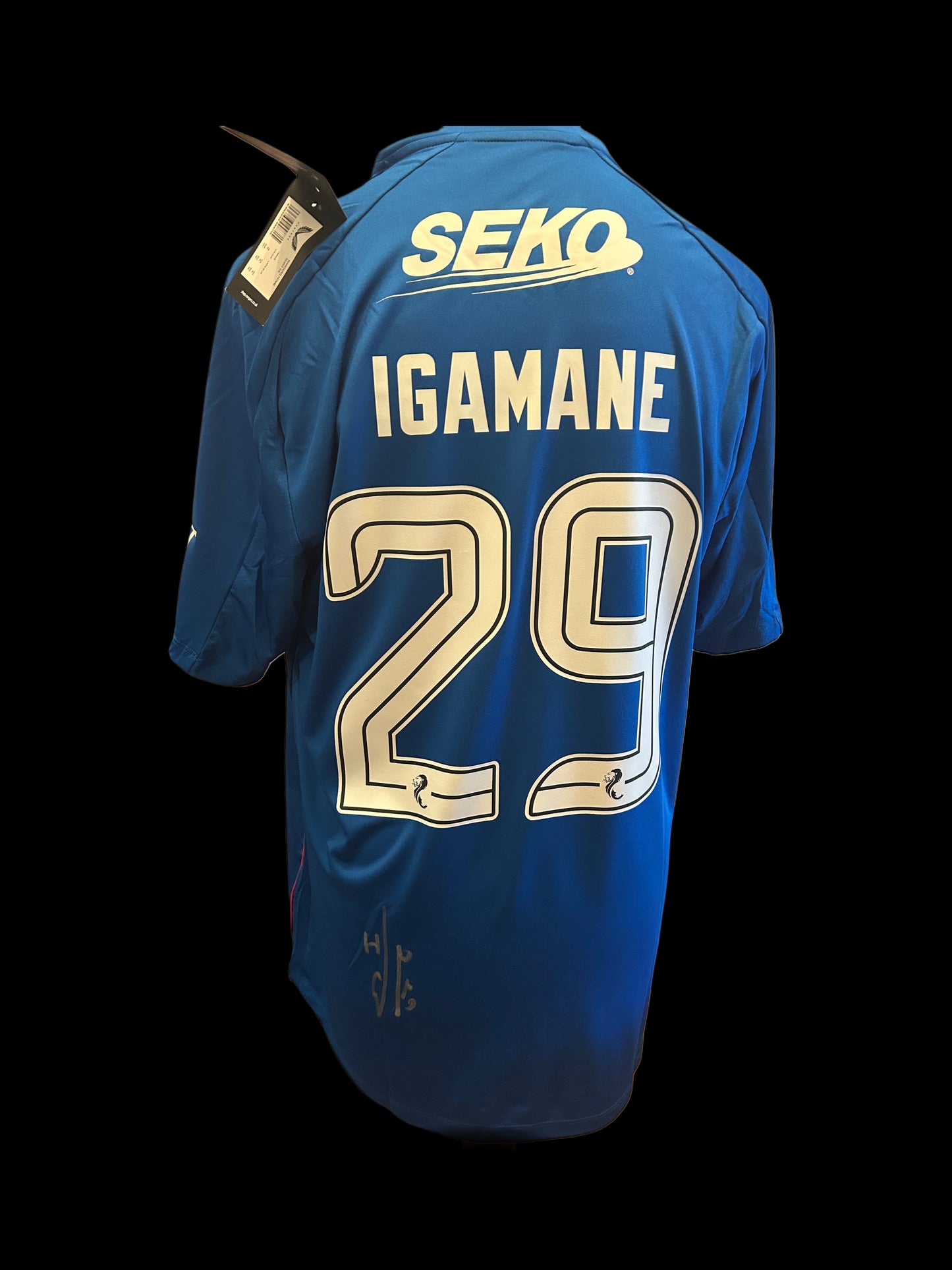 Hamza Igamane Rangers 2024-25 Hand Signed Home Shirt