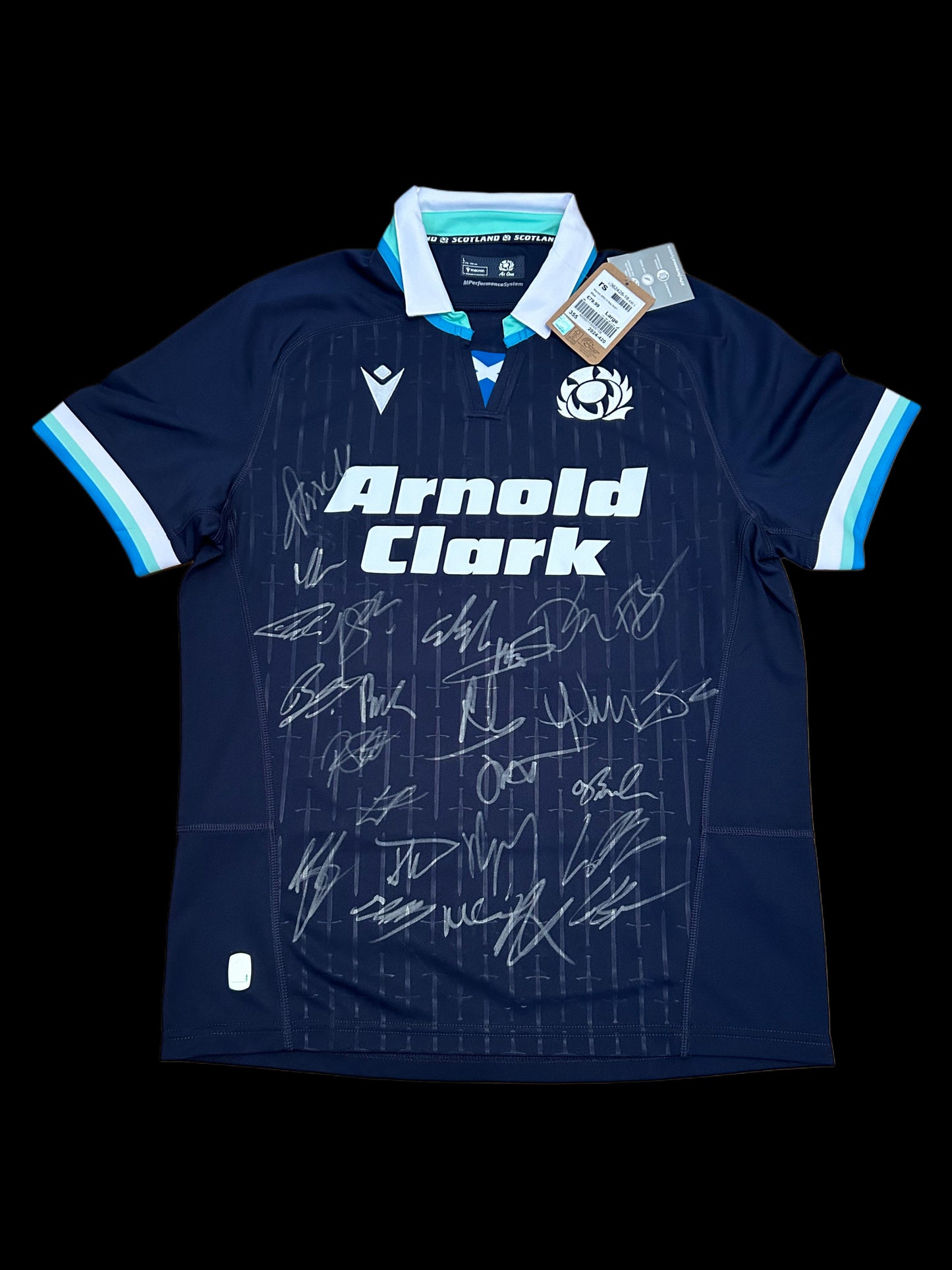 Scotland Rugby 2024-25 Hand Signed Squad Home Shirt 1
