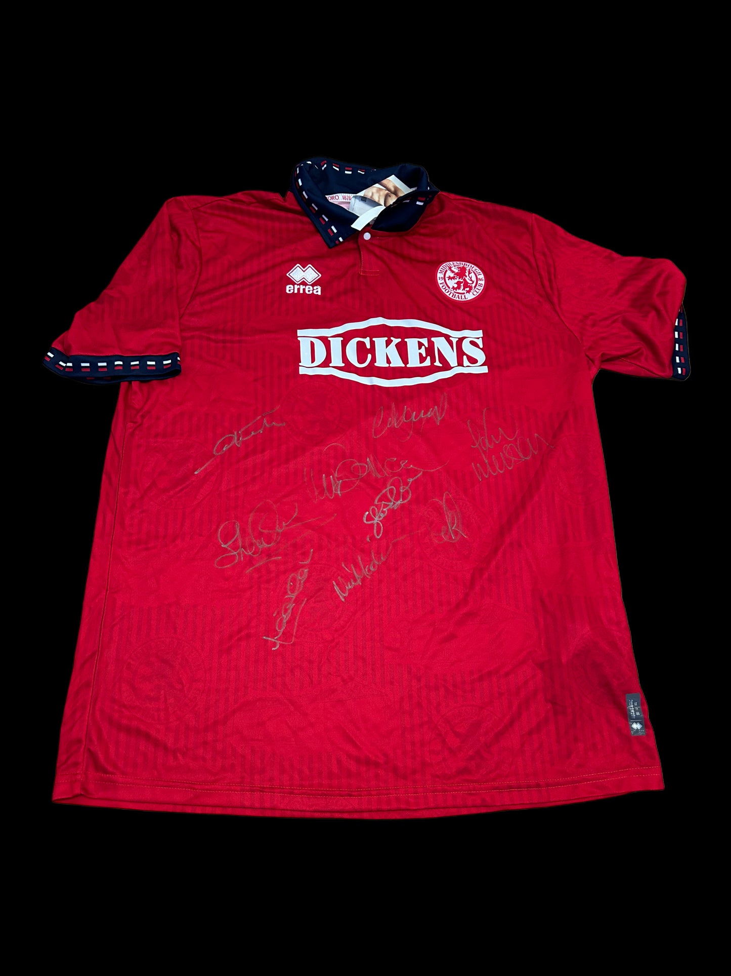 Middlesbrough 1997-98 Squad Hand Signed Retro Home Shirt 1