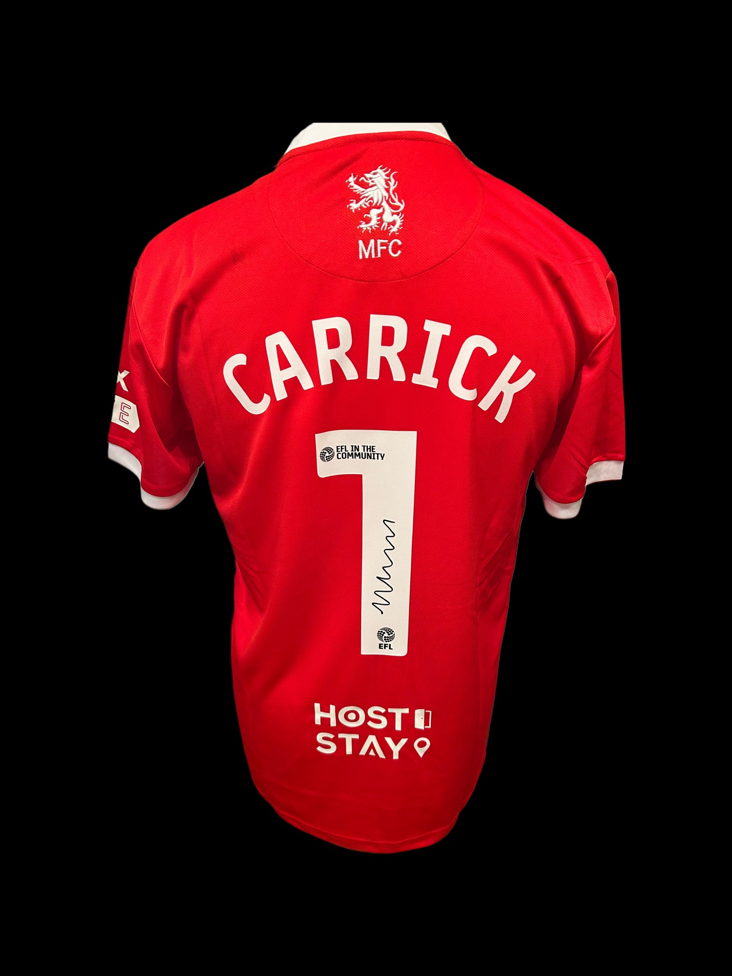 Michael Carrick Middlesbrough Hand Signed 2024-25 Home Shirt
