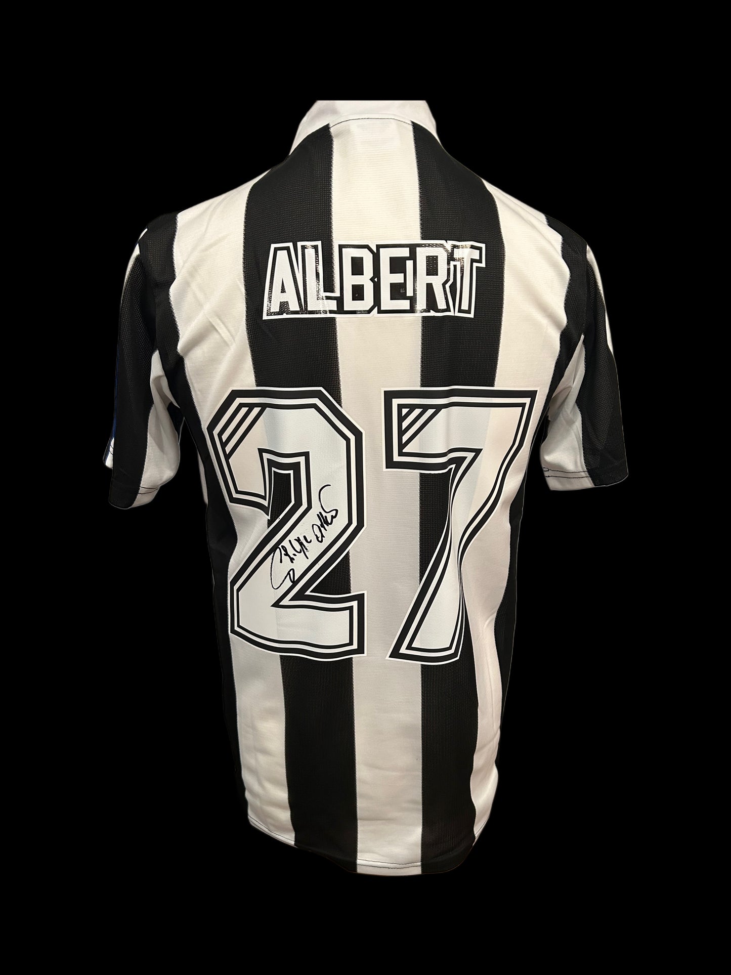 Philipe Albert Newcastle United 1995-96 Hand Signed Home Shirt