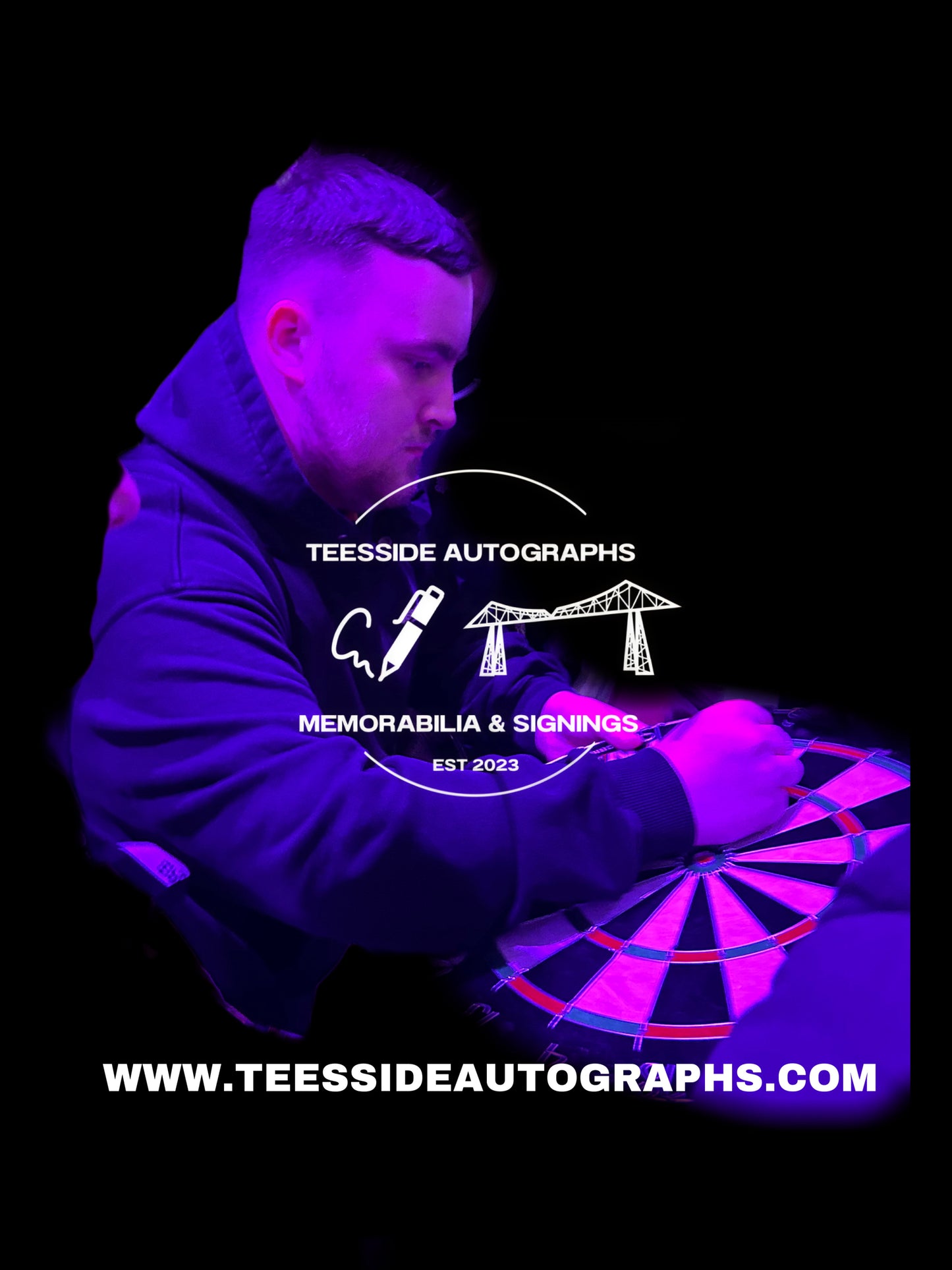 Luke “The Nuke” Littler Hand Signed Dart Board 1