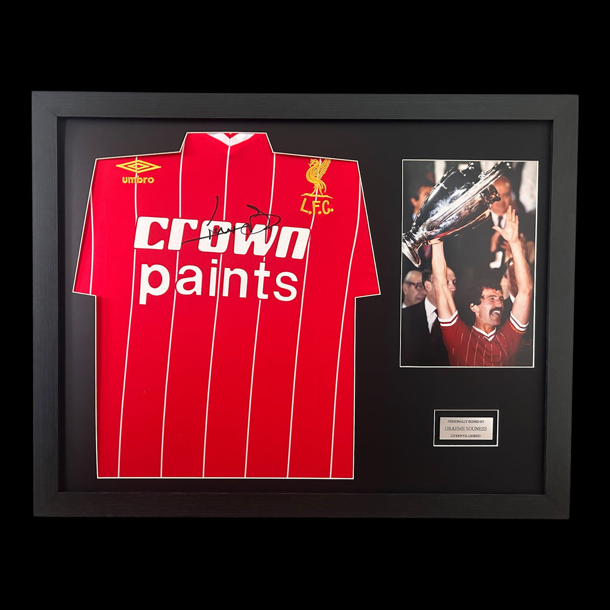 Graeme Souness Liverpool FC Hand Signed FRAMED Display