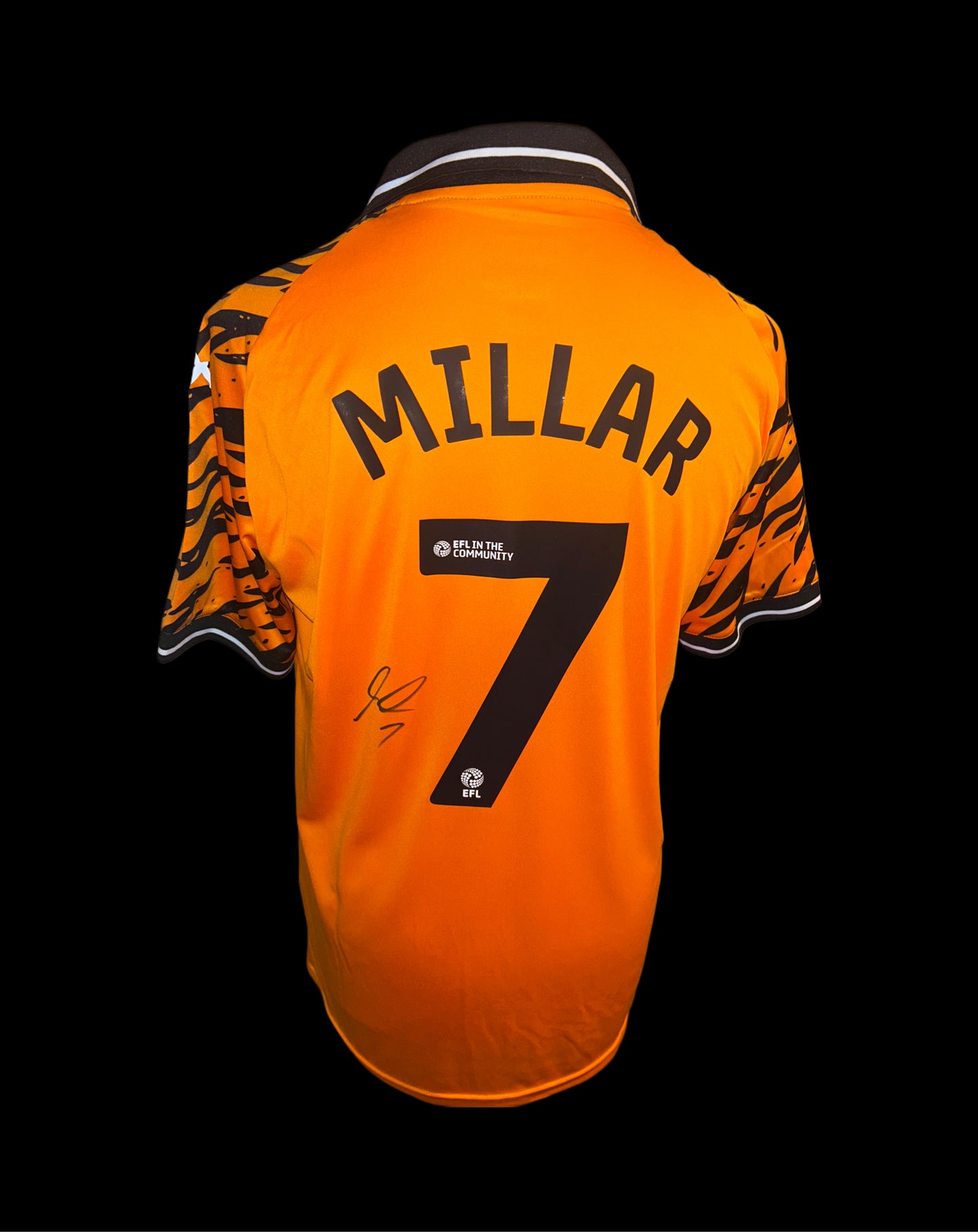 Liam Millar Hull City 2025-26 Hand Signed Home Shirt