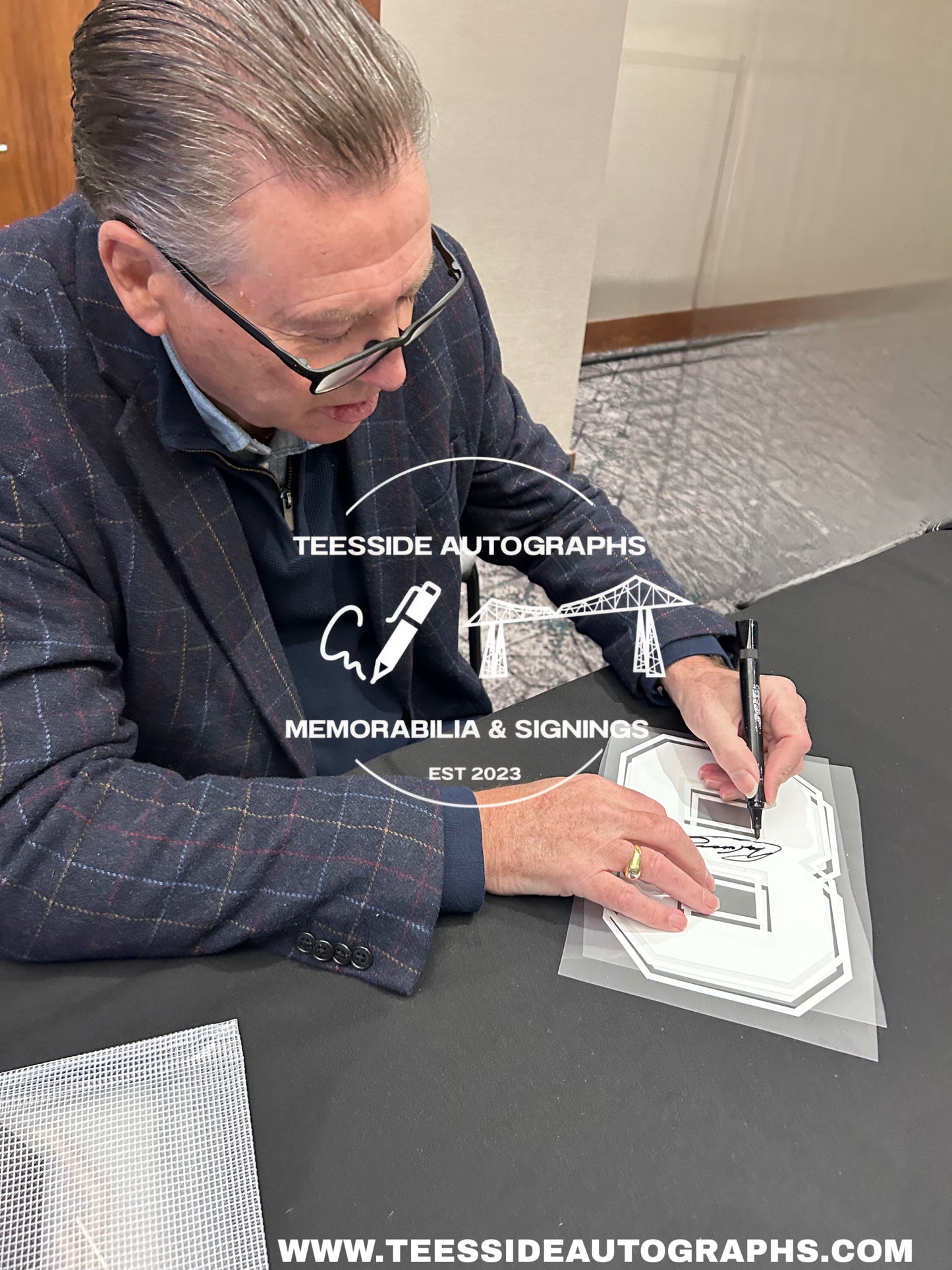 Chris Waddle Olympique Marseille Hand Signed 1990-91 Home Shirt