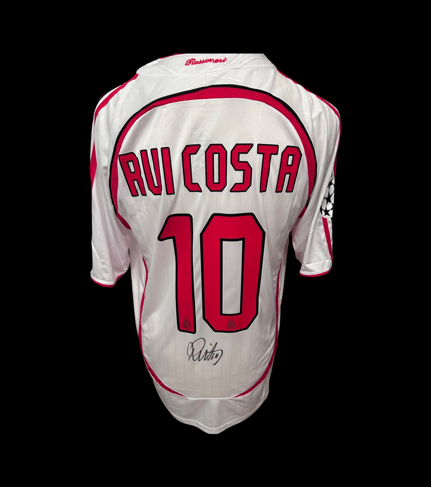 Rui Costa AC Milan 2006-07 Hand Signed Away Shirt