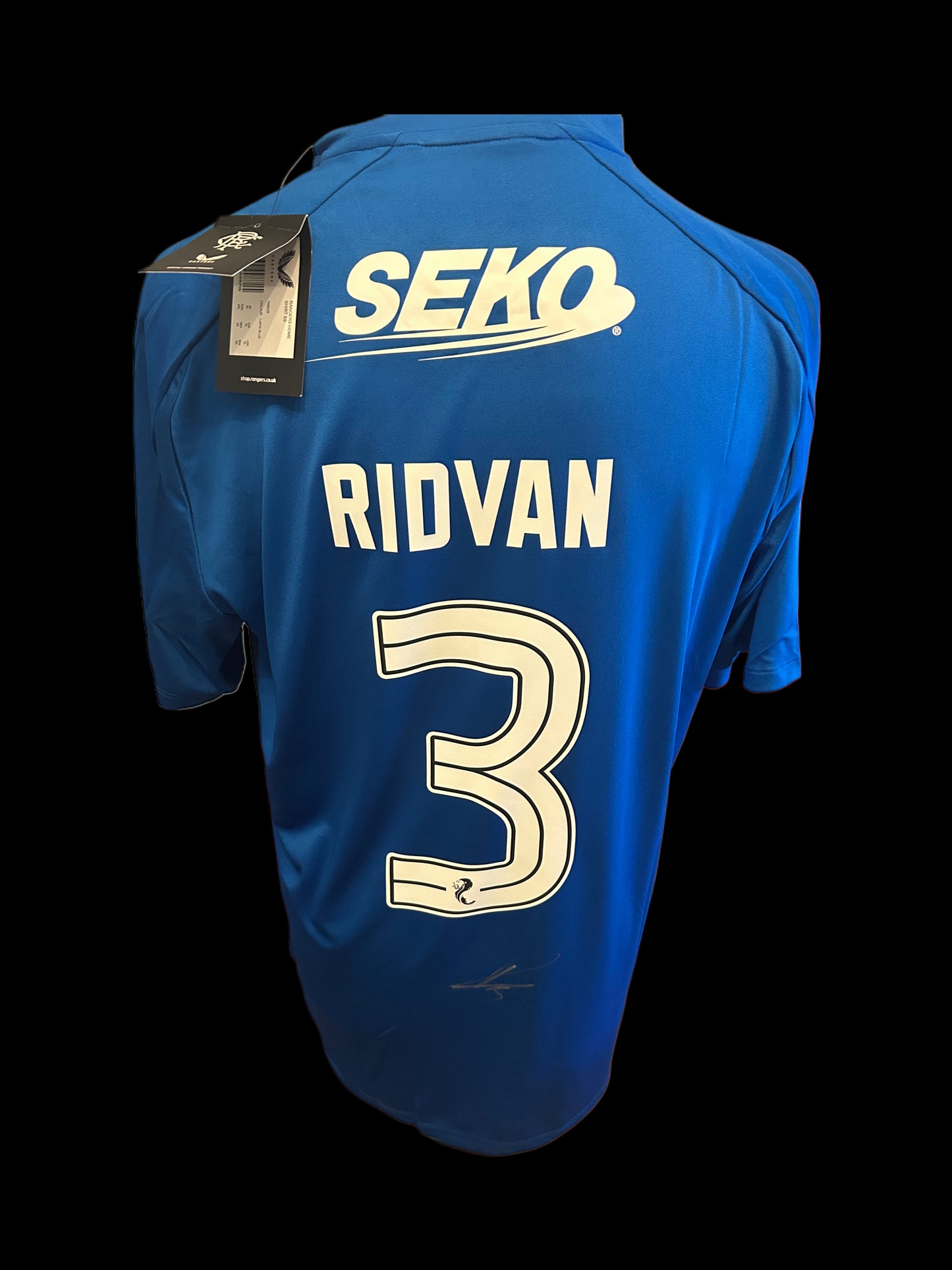 Ridvan Yilmaz Rangers 2024-25 Hand Signed Home Shirt