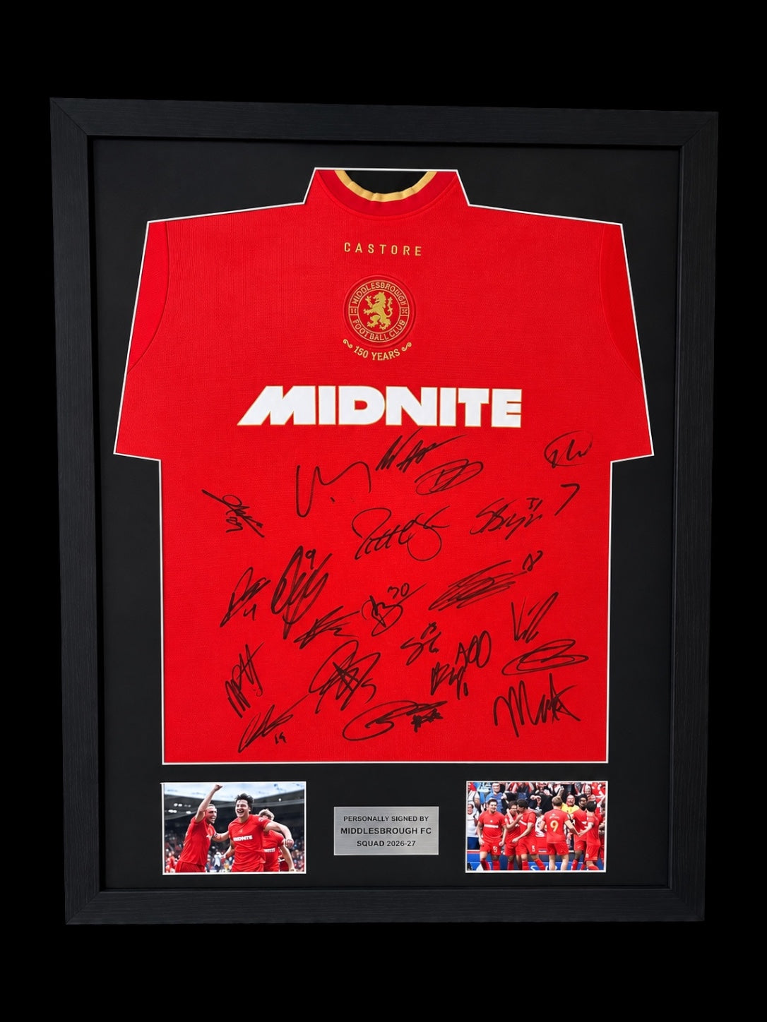 Middlesbrough FC 2026-27 Hand Signed Squad FRAMED Home Shirt