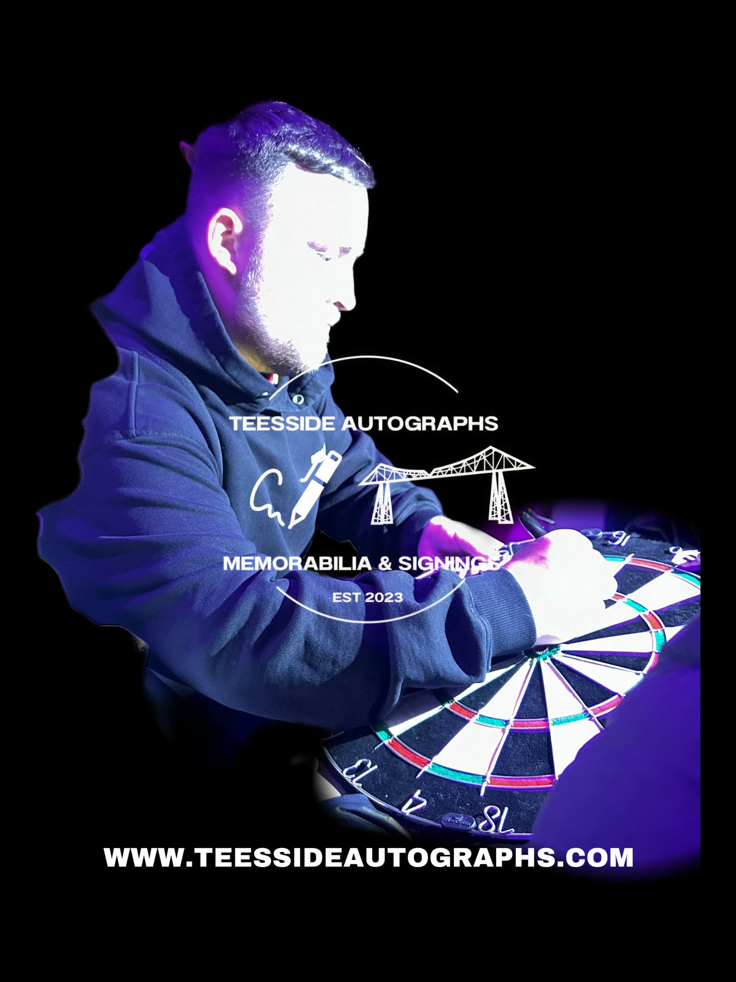 Luke “The Nuke” Littler Hand Signed Dart Board 2