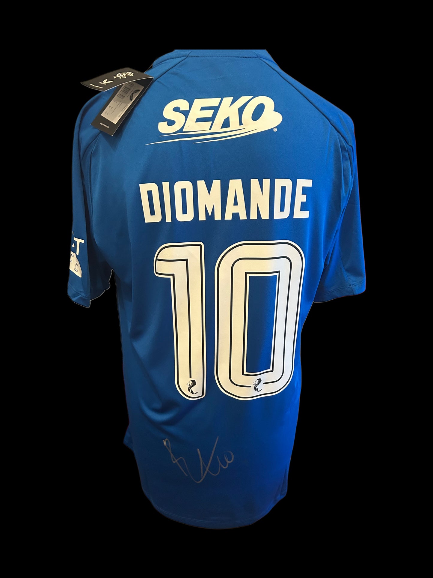 Mohamed Diomande Rangers 2024-25 Hand Signed Home Shirt