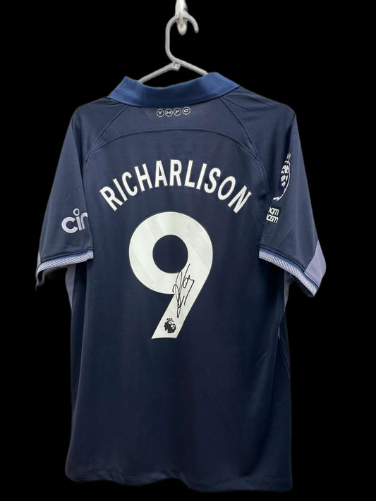 Richarlison Tottenham Hotspur Hand Signed Away Shirt 2023-24.