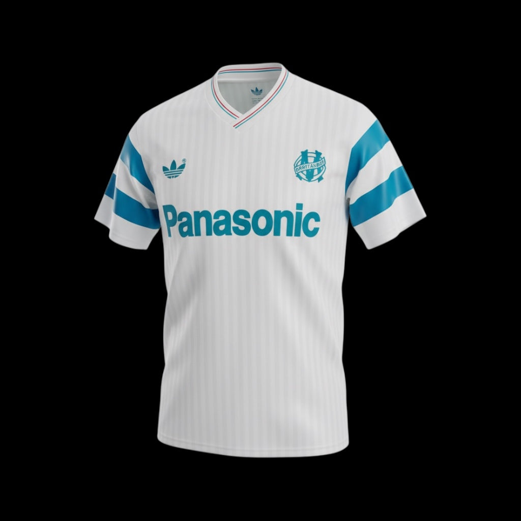 Chris Waddle Olympique Marseille Hand Signed 1990-91 Away Shirt