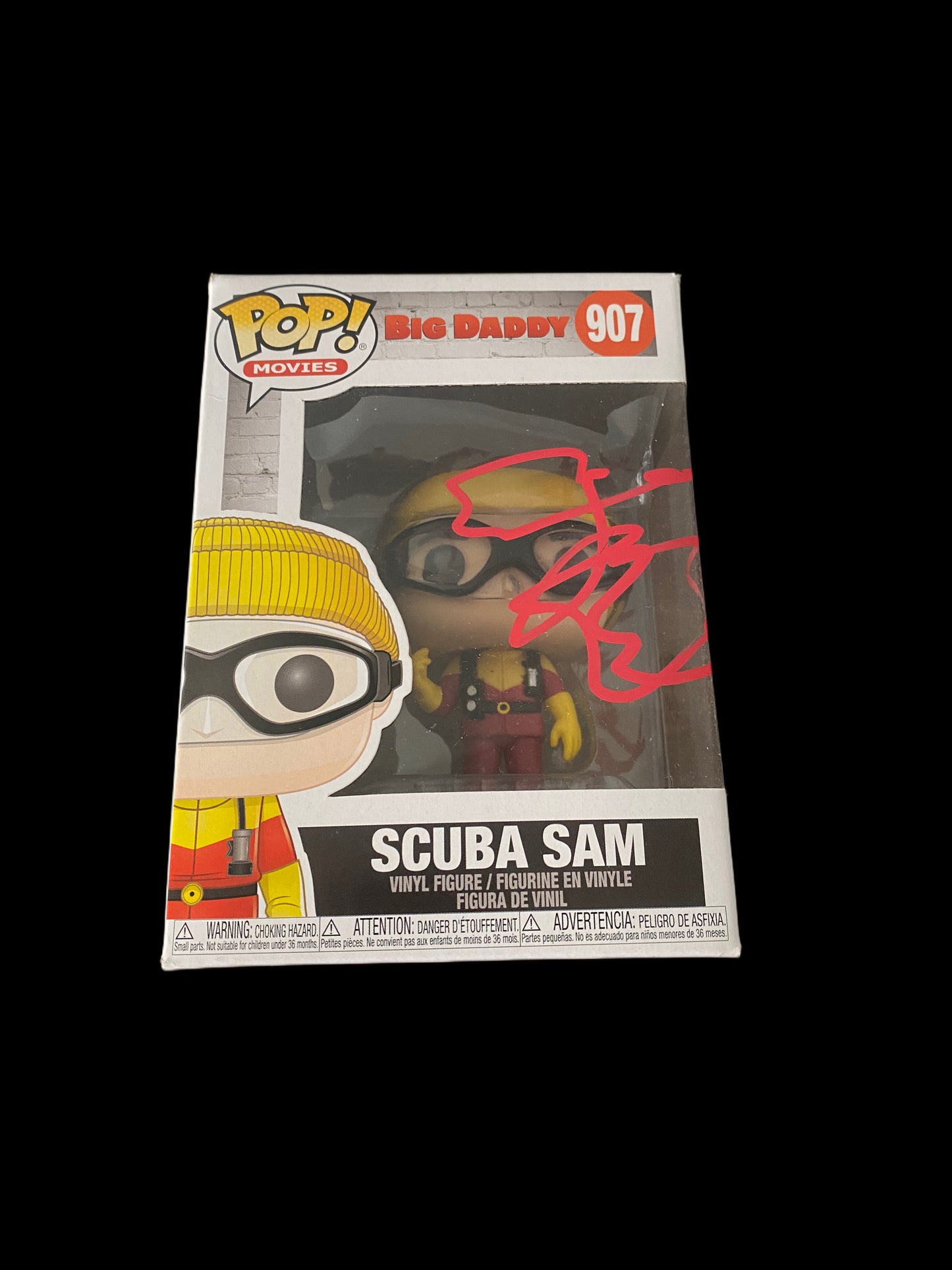 Adam Sandler Hand Signed SCUBA SAM Funko Pop