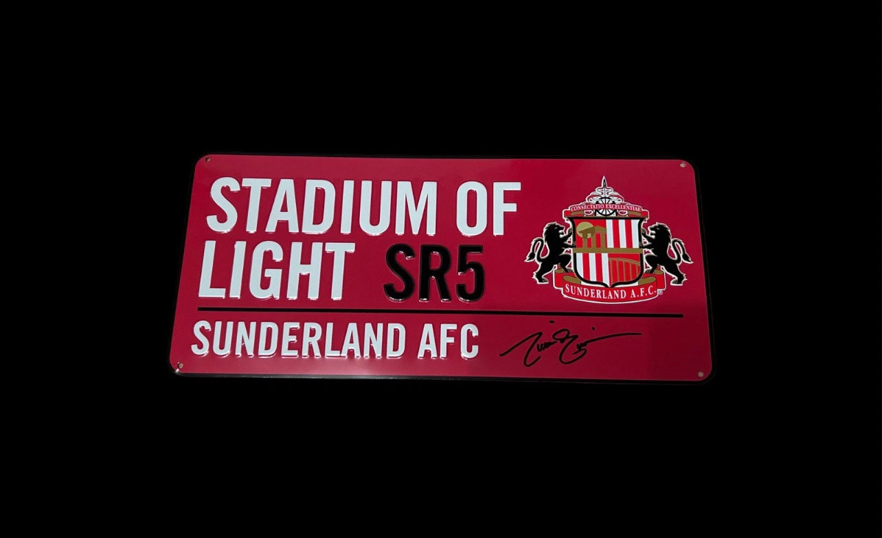 Niall Quinn Sunderland Hand Signed Street Sign 1