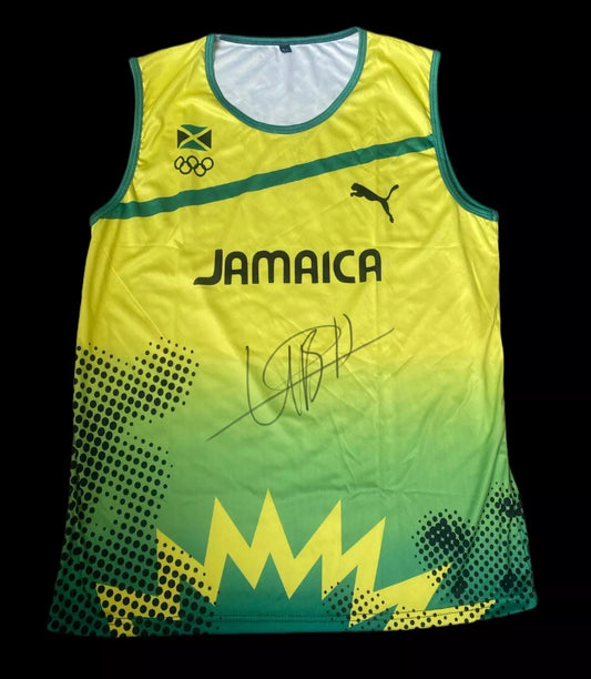 Usain Bolt Olympic Gold Hand Signed Vest 2