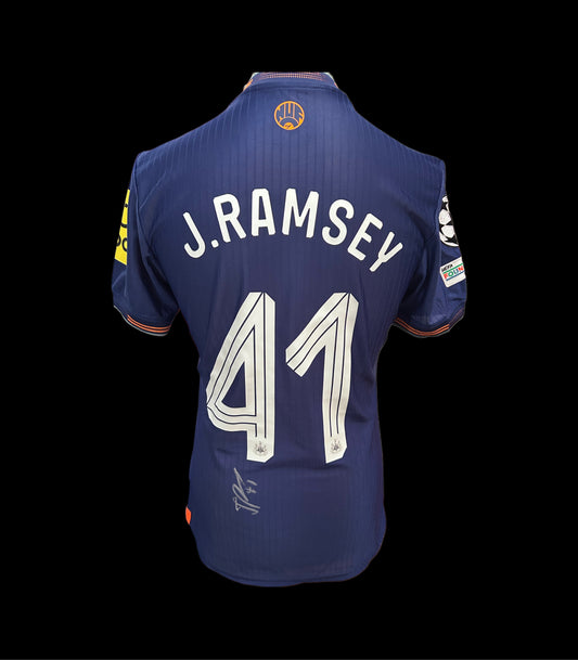 Jacob Ramsey Newcastle United Hand Signed 2025-26 Away Shirt