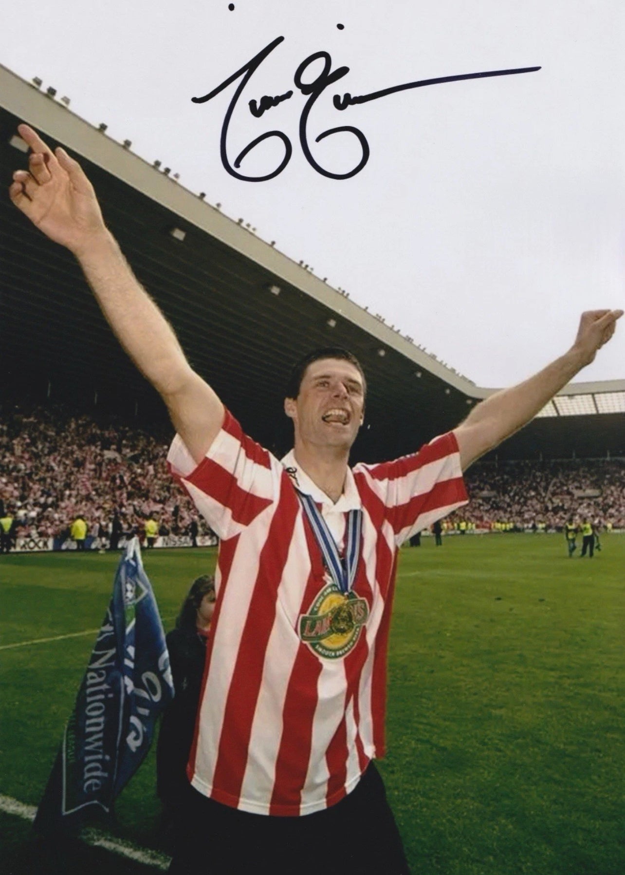 Niall Quinn Sunderland Hand Signed 12X8” Photo 2
