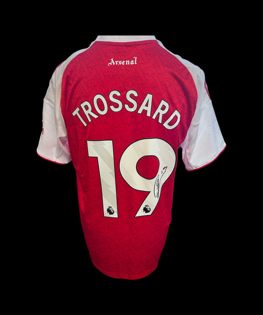 Leandro Trossard Arsenal 2025-26 Hand Signed Home Shirt