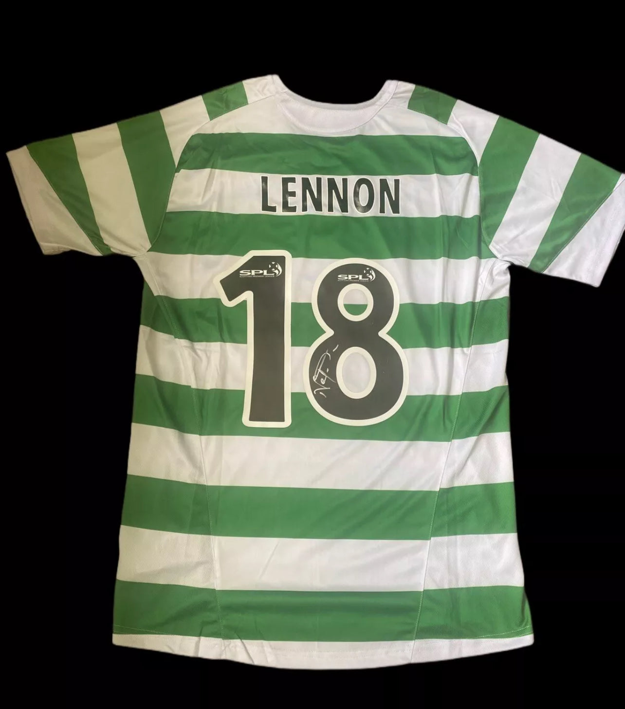 Neil Lennon  Hand Signed Celtic 2004-05 Home Shirt