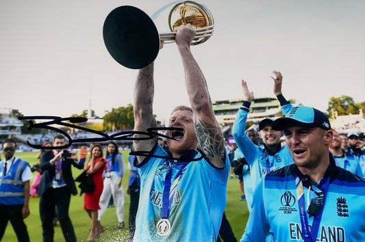 Ben Stokes World Cup 2019 Hand Signed 12 X 8” Photo 2