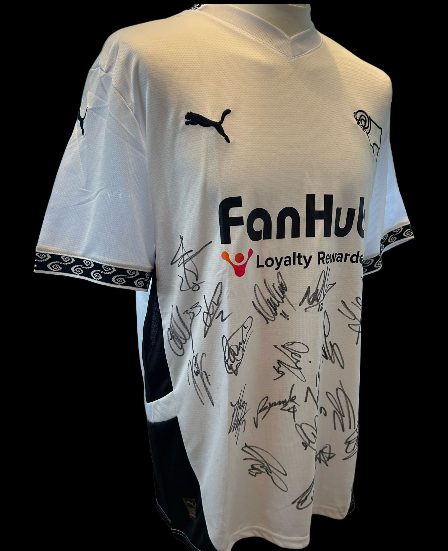 Derby County Hand Signed Full Squad 2024-25 Home Shirt