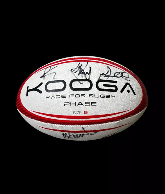 Newcastle Falcons Hand Signed Full Squad Rugby Ball