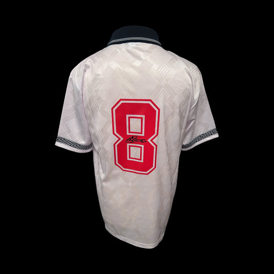 Chris Waddle England Italia 1990 Hand Signed Home Shirt