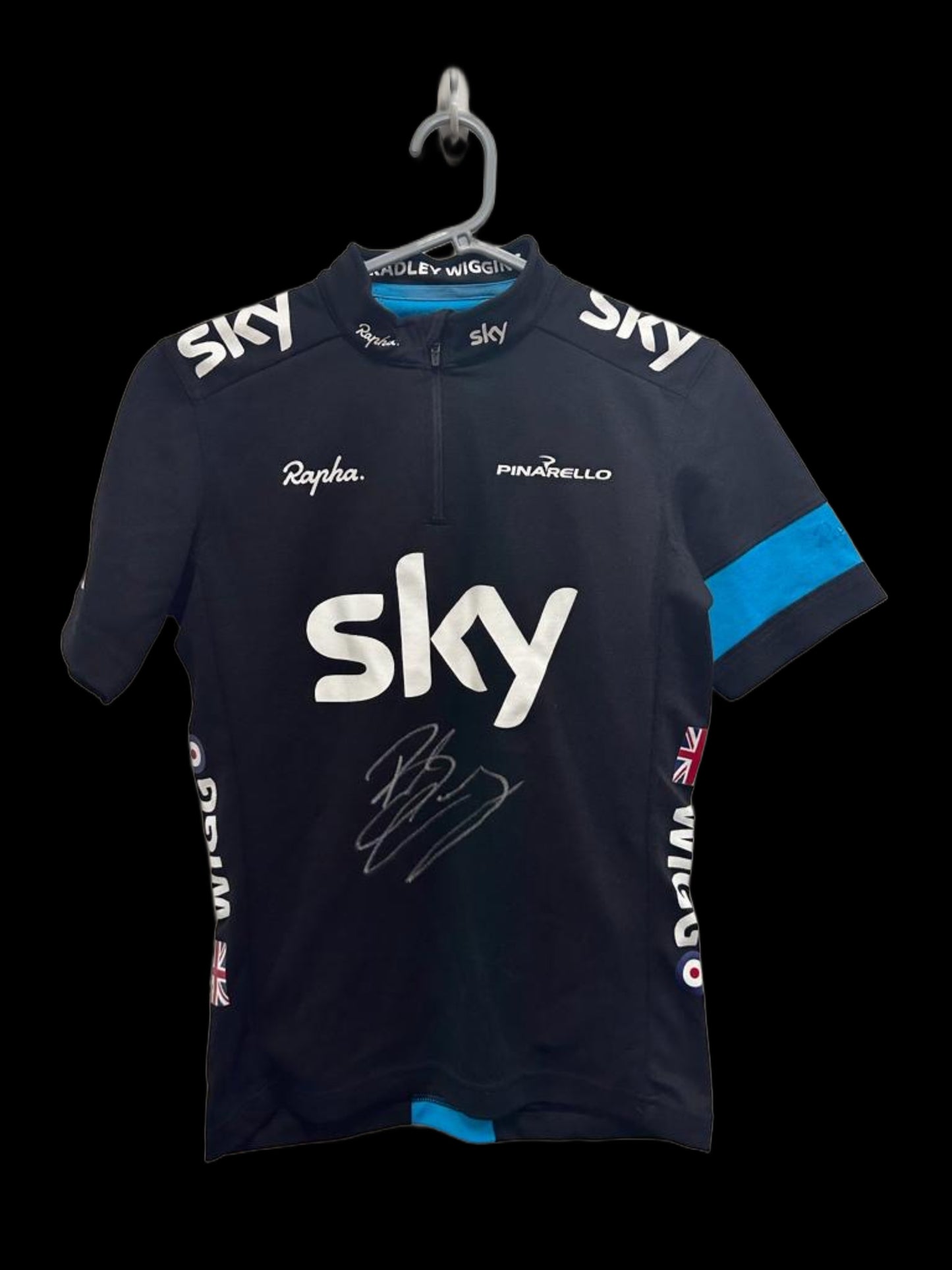 Bradley Wiggins Team Sky Hand Signed Jersey.