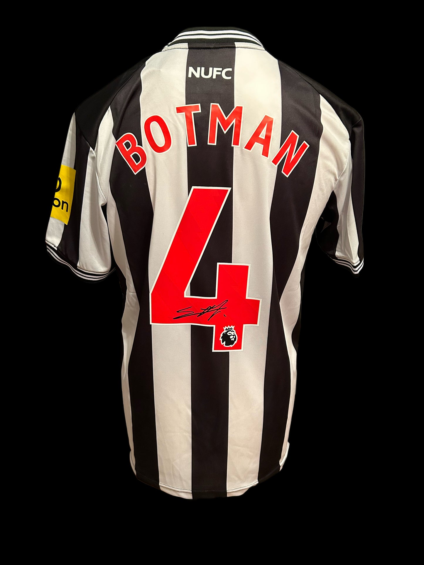 Sven Botman Newcastle United 2023-2024 Hand Signed Home Shirt