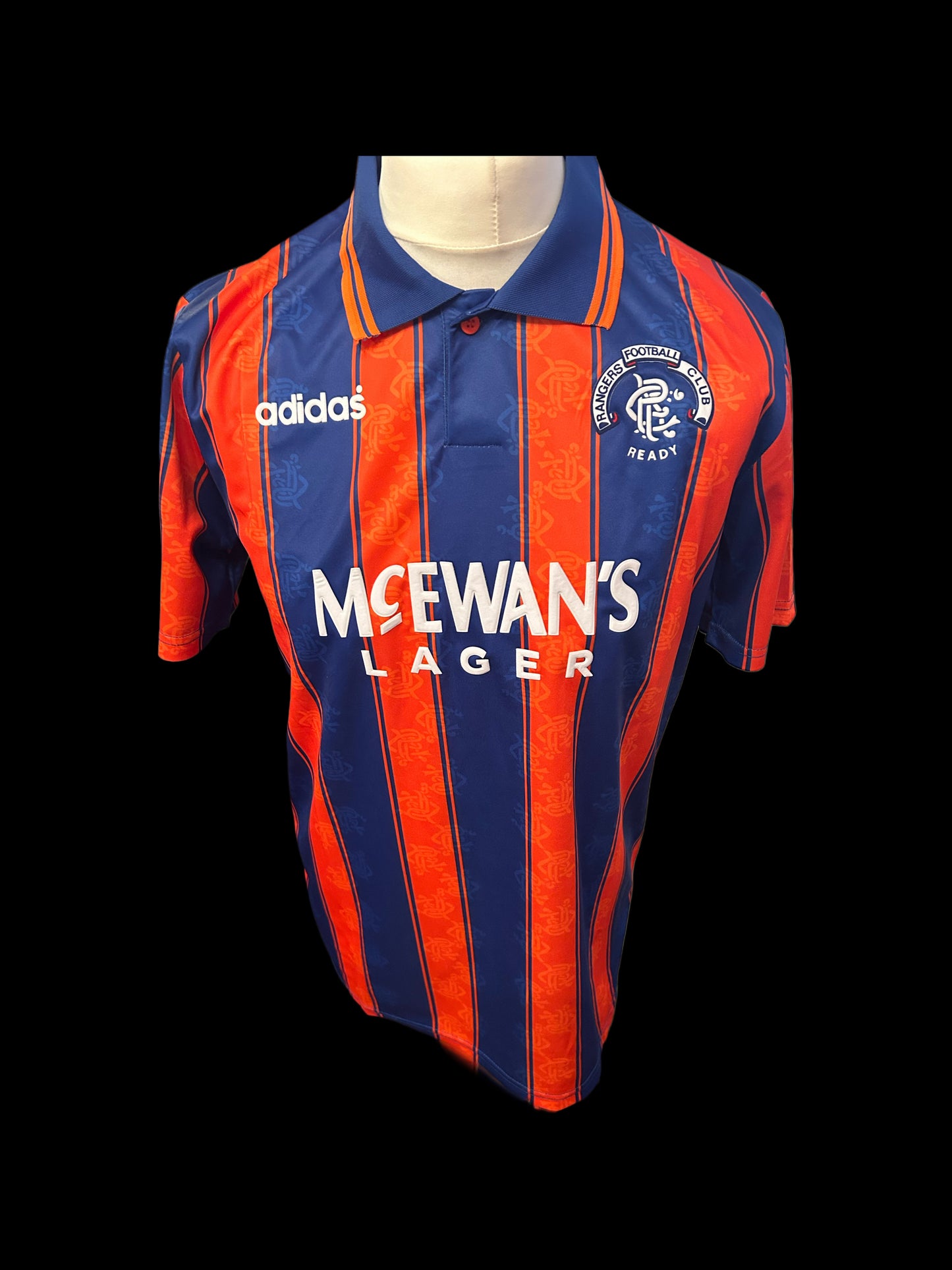 Ally McCoist Rangers 1993/94 Hand Signed Retro Away Shirt