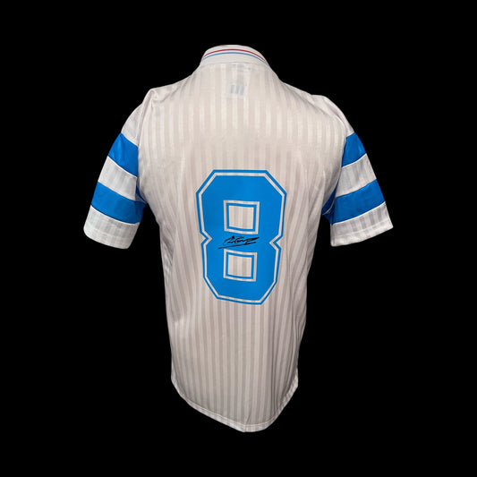Chris Waddle Olympique Marseille Hand Signed 1990-91 Away Shirt