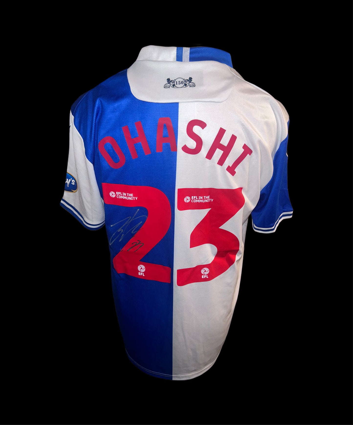 Yuki Ohashi Blackburn Rovers 2025-26 Hand Signed Home Shirt