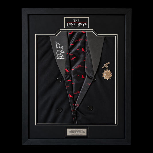 Kiefer Sutherland “The Lost Boys” Hand Signed Costume “DAVID” FRAMED Display
