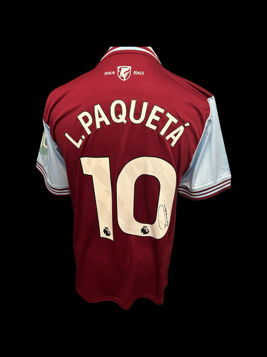 Lucas Paqueta West Ham United 2024-25 Hand Signed Home Shirt