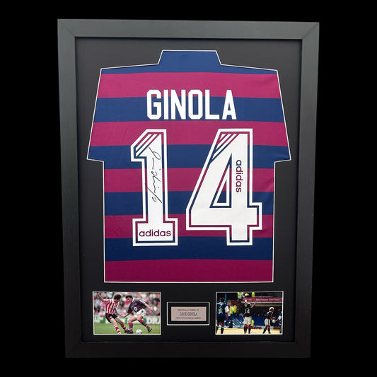 David Ginola Newcastle United FC The Entertainers Hand Signed Away FRAMED Display