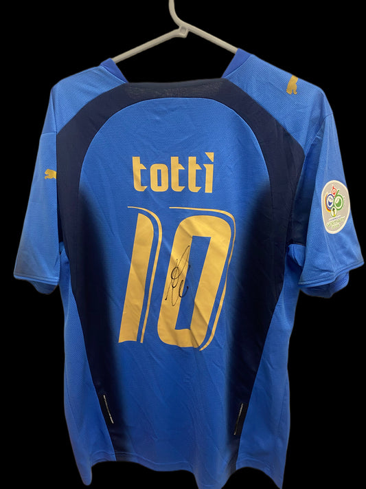 Francesco Totti Italy 2006 Hand Signed Home Shirt 1