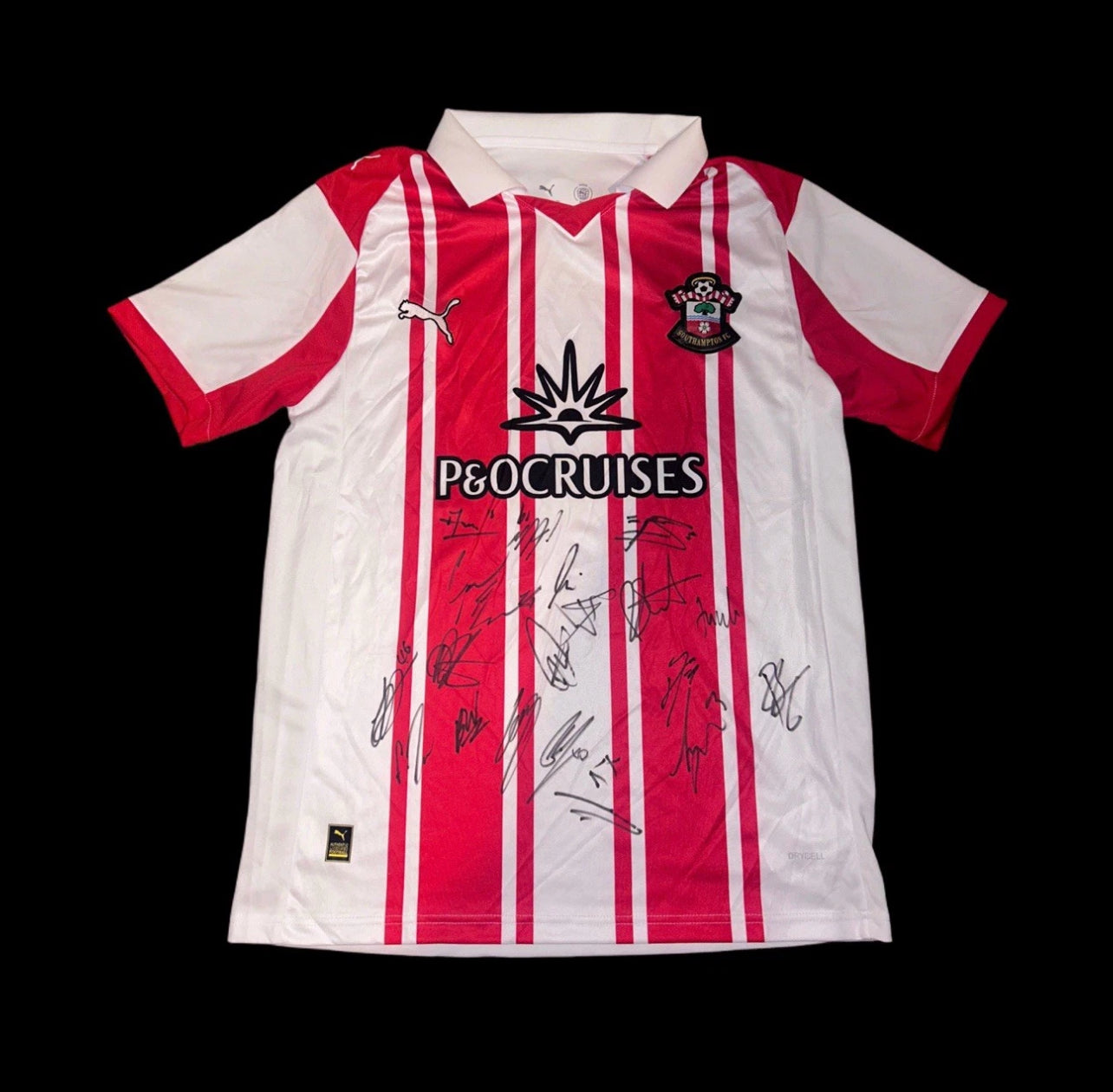 Southampton 2025-26 Hand Signed Squad Home Shirt