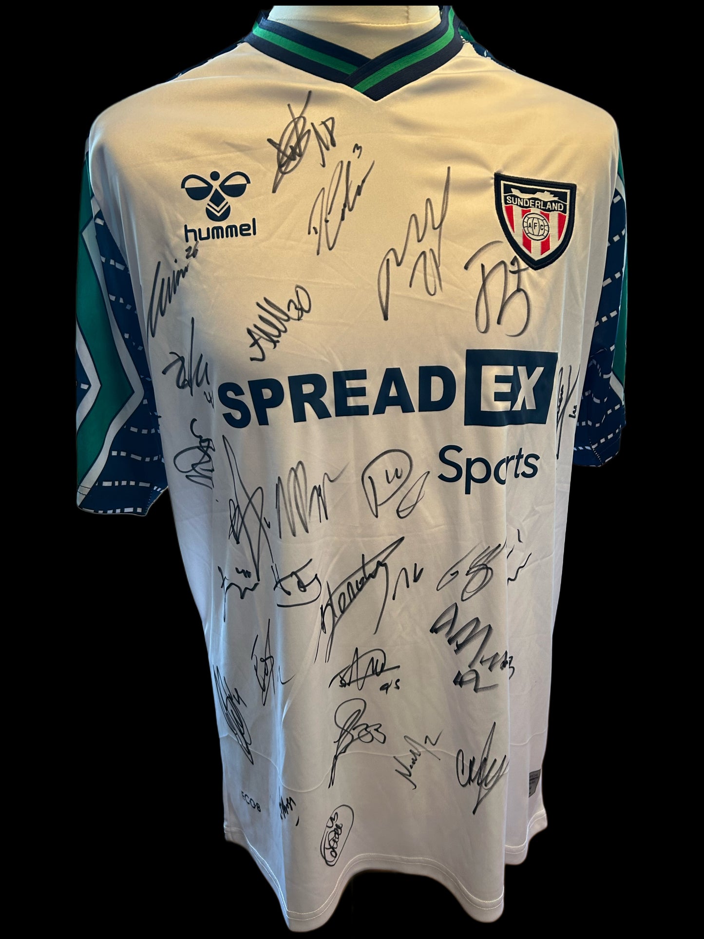 Sunderland Hand Signed Full Squad 2024-25 Away Shirt