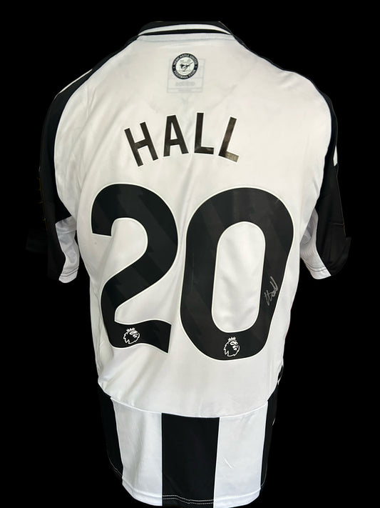 Lewis Hall Newcastle United Hand Signed 2024-25 Home Shirt