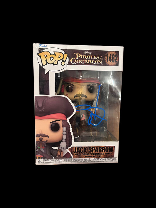 Johnny Depp Pirates Of The Caribbean “Jack Sparrow” Hand Signed Funko #1482
