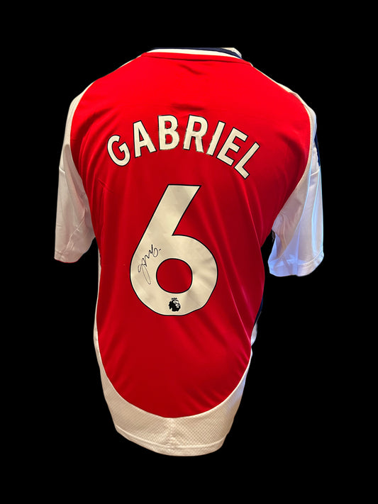 Gabriel Arsenal 2024-25 Hand Signed Home Shirt