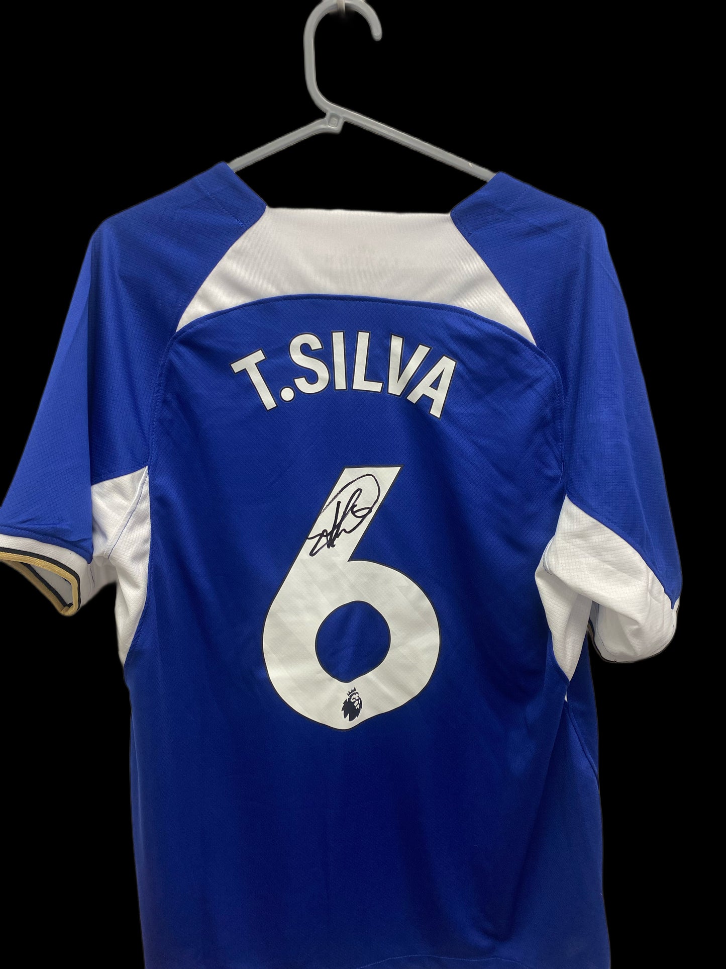 Thiago Silva Chelsea Hand Signed Home Shirt